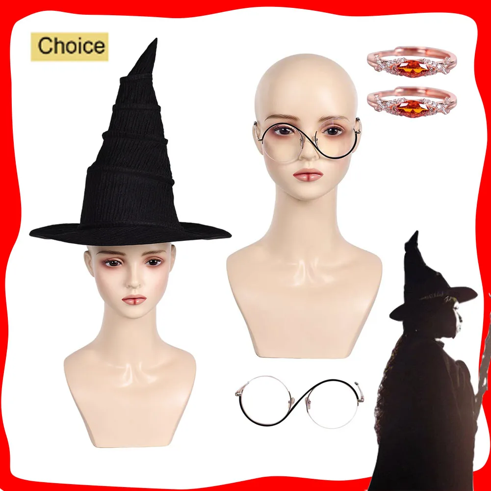 Sombrero de bruja Elphaba de fantasía, película Wiked, Cosplay, disfraz, accesorios, gorra, utilería para mujeres adultas, Halloween, Carnaval, juego de rol, 2024