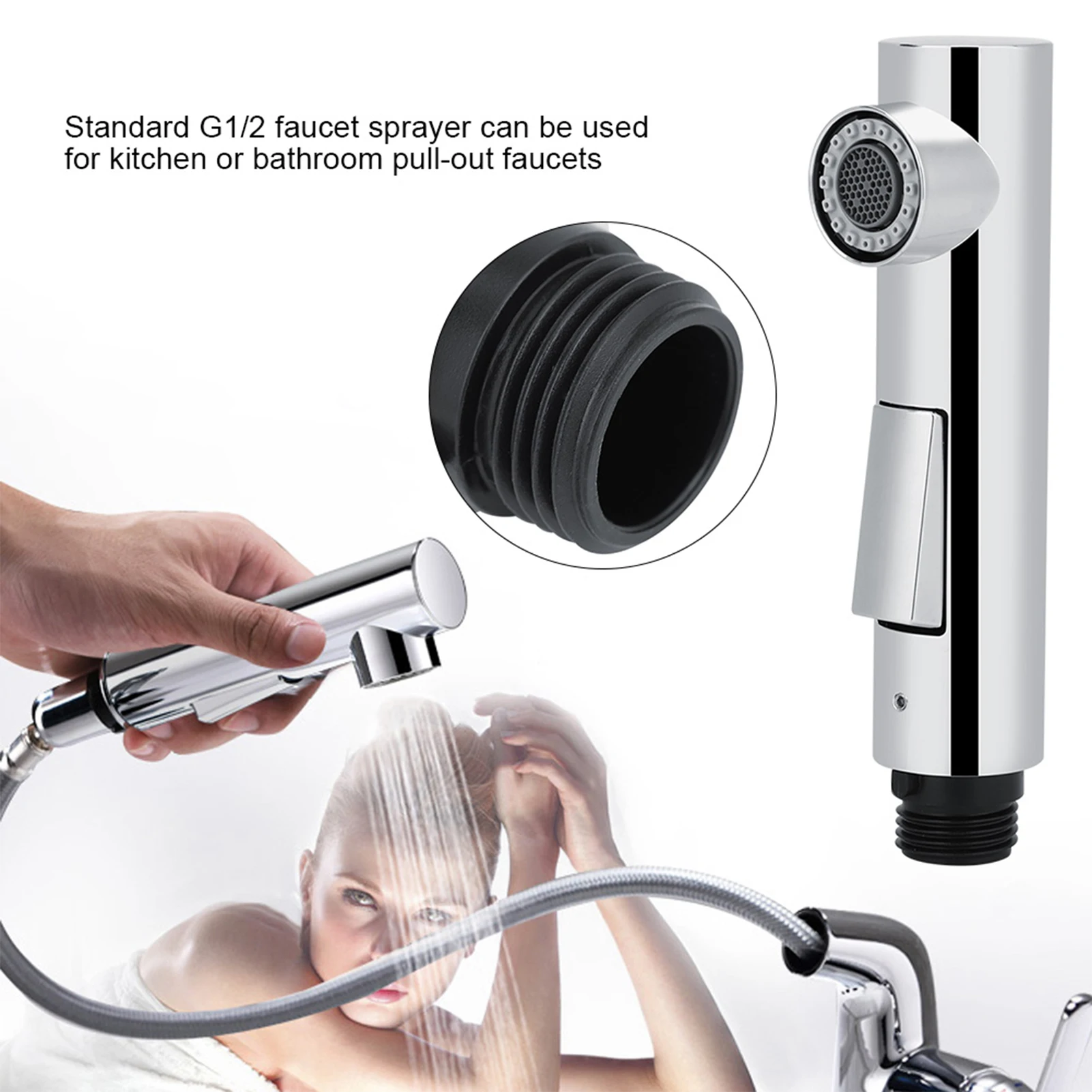 Faucet Sprayer Faucet Sprayer Head Kitchen Bathroom Pull Out Faucet Sprayer Shower Water Tap Spray Head Replacement Accessory