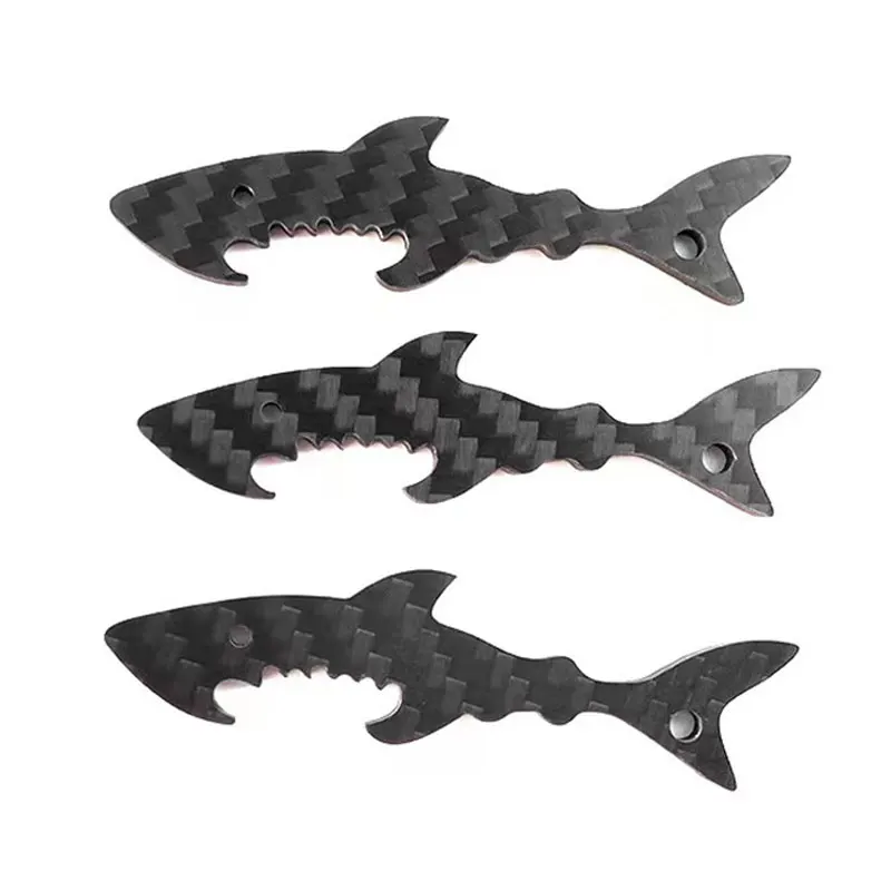 Carbon Fiber Beer Bottle Opener Unique Shark And AK47 Gun Shape Ultralight Kitchen Tool Best Gift for Men Soldier 1PCS