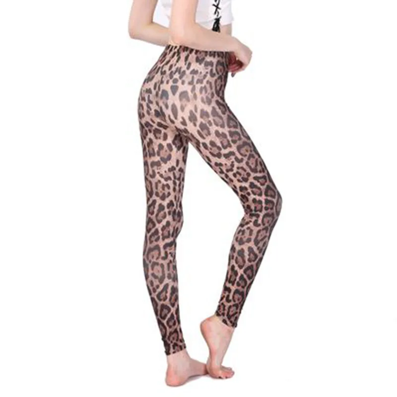 Mallas estampadas con estampado Animal, con nueve pantalones recortados, levanta las caderas, cuerpo delgado, absorbe el sudor y previene la suciedad