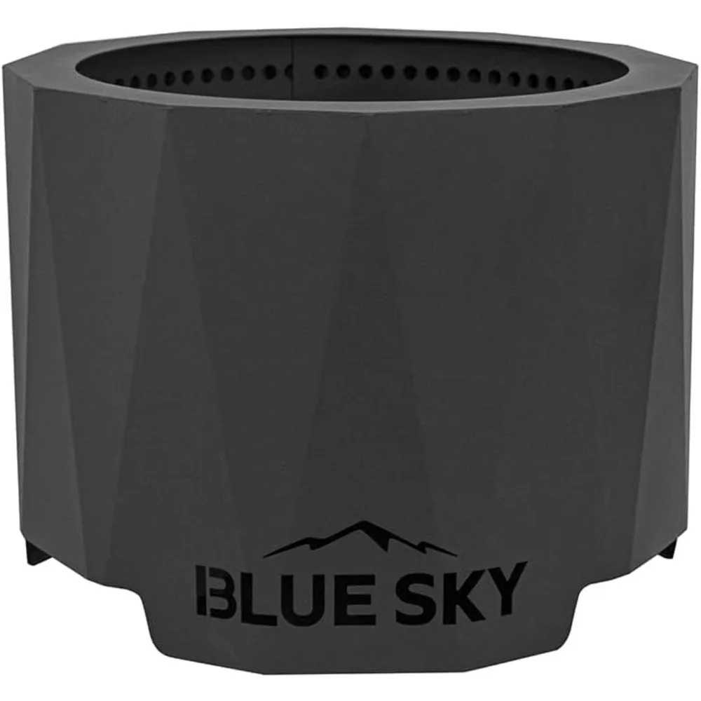 

Черная бездымная уличная костра с искровым экраном, подъемом и ловушкой для золы