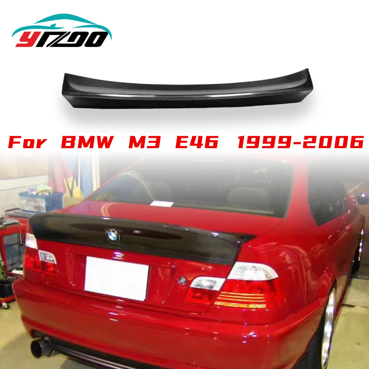 

Carbon Fibe Rear Trunk Lid Car Spoiler Wings CSL style Ducktail Tuning Accessories For 1998-2006 BMW M3 E46 High Quality Real