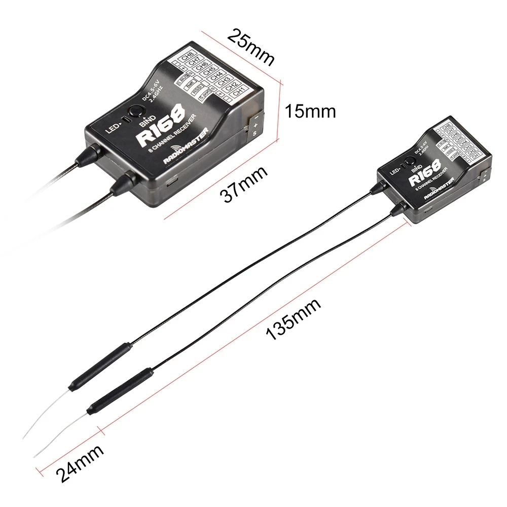 New RadioMaster R81 R84 R86 R86C R88 R161 R168 2.4GHz Over 1KM SBUS Nano Receiver Compatible FrSky D8 TX16S Support Return RSSI