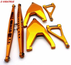 E-VIRATRUE 7075 alluminio per bracci di sospensione superiori e inferiori e bracci di trascinamento posteriori per TRAXXAS Unlimited Desert Racer 1/7 Gold