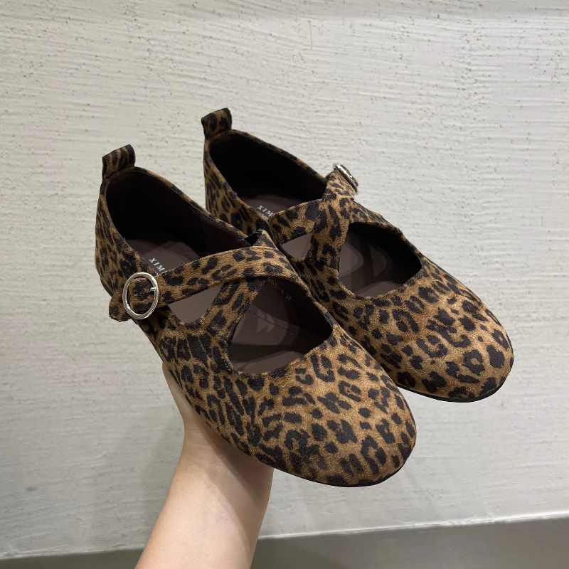 

Leopard Women's Ballet Flats Shoes Fashion Casual Sport Shoes 2025 Autumn Designer Loafers Shoes New Brand Cozy Mujer Zapatillas