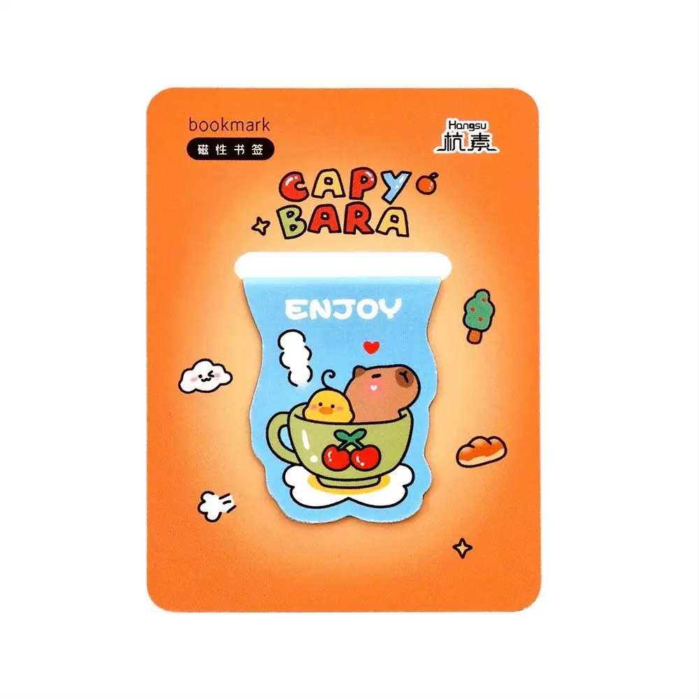 Students Gift Magnetic Capybara Bookmark School Supplies Small Prize Book Clip Cute Stationery Gift