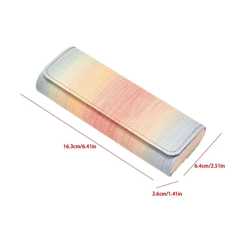 الحد الأدنى الطازجة قوس قزح نظارات صندوق النظارات الشمسية صندوق تخزين النظارات حالات عالية الجودة المحمولة بو الجلود نظارات حقيبة التخزين