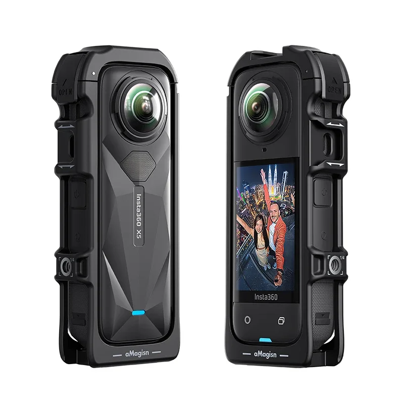 

Camera Quick-release Plastic Cage for Insta360 X5 , All-round Protection Expansion Frame Cage with 1/4" Interface