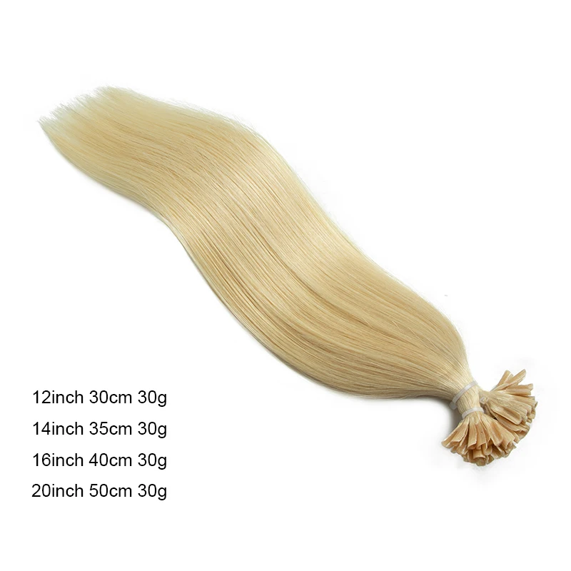 U-Tip Fusion Haarverlängerungen 1,5 cm lange Keratin-Spitzen 12-20 Zoll Nagelspitzen Echthaar Glattes Haar für mehr Volumen an der Ober- und Seitenpartie für Frauen – Detail 2