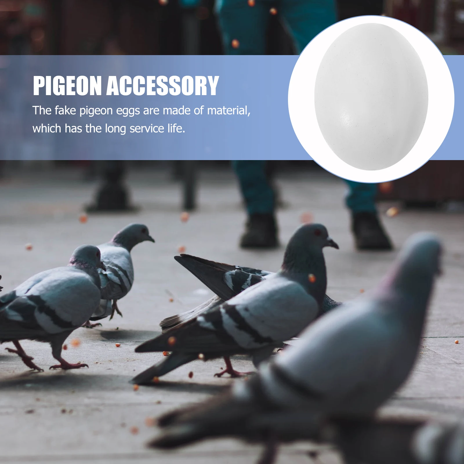 

20Pcs Injection Fake Pigeon Eggs Simulation for Breeding Relief Plastic Lifeless Egg Prop Decoration Plastic Fake Bird Egg