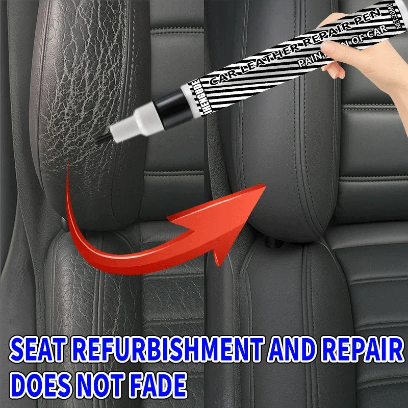 Leather Repair Pen 20G for Car Seats And Shoes Long-Lasting Color Restoration Tool Auto Leather Wear Repair