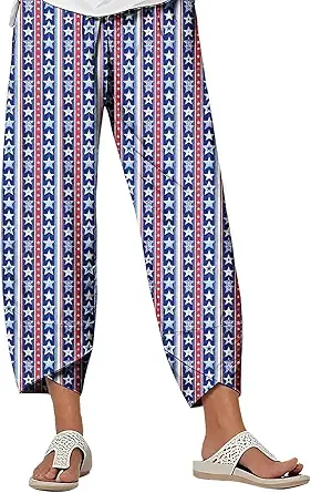 

New Women's Pants Elasticated Waist Floral Resort Casual Women's Work Wide-Leg Pants