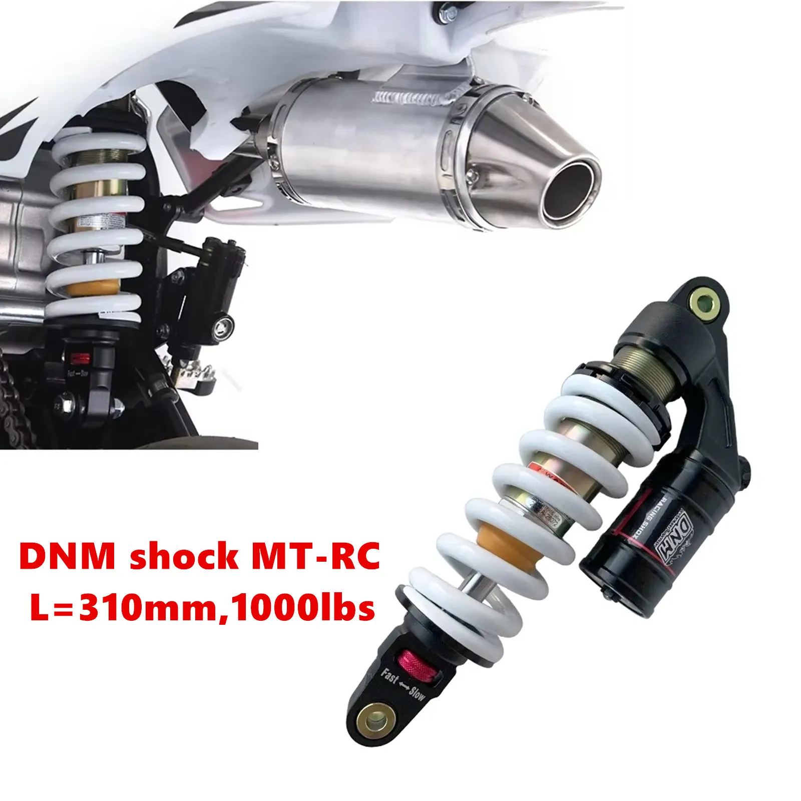 Original DNM MT-RC 310mm 1000lbs Motorcycle Rear Shocks Absorber Suspension for Honda CRF100 Kawasak Pit Dirt Bike  ATV Motocros