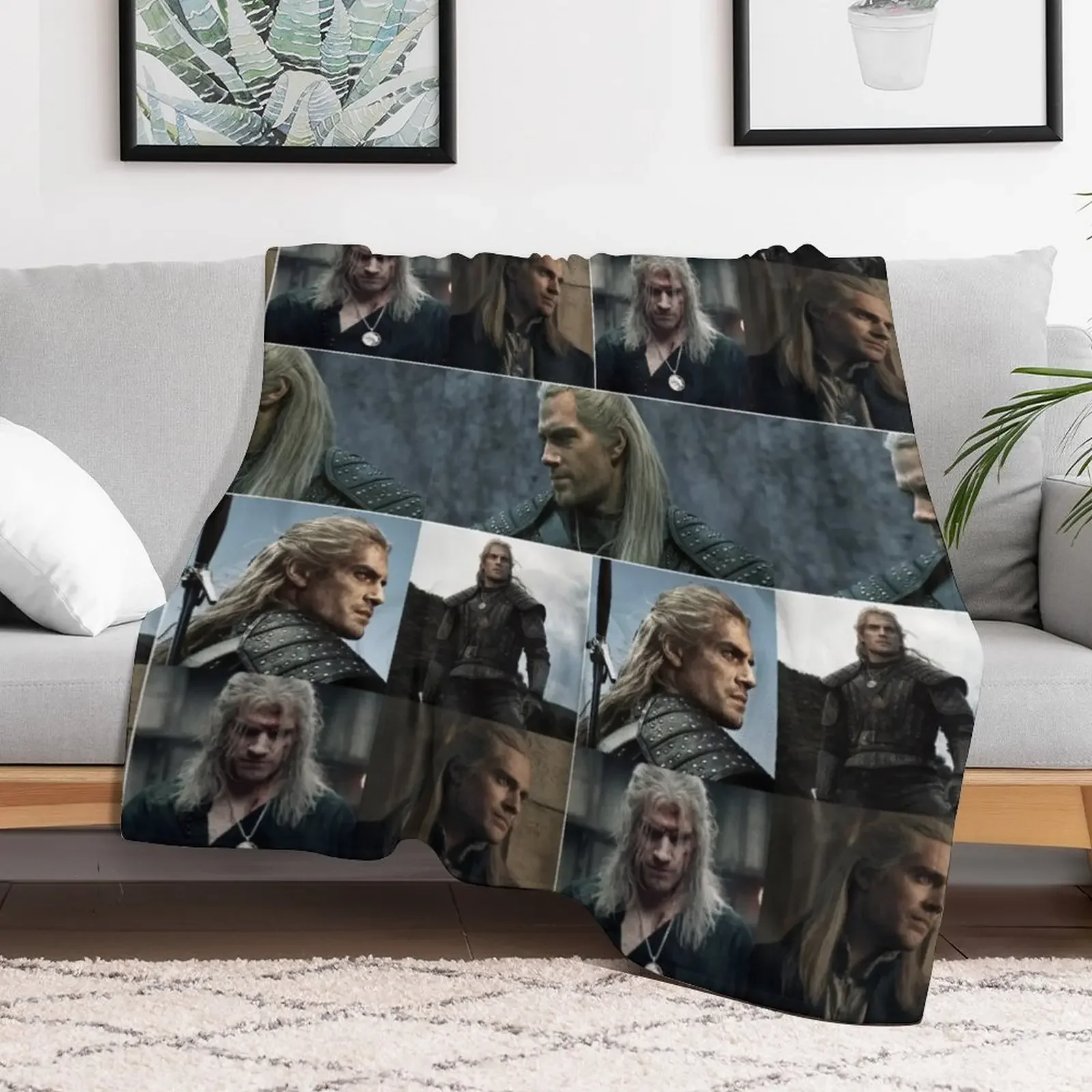 Henry Cavill British actor Novel Character Adaptation Photos Compilation Collage - 1 Throw Blanket For Sofa Thin Beach Blankets