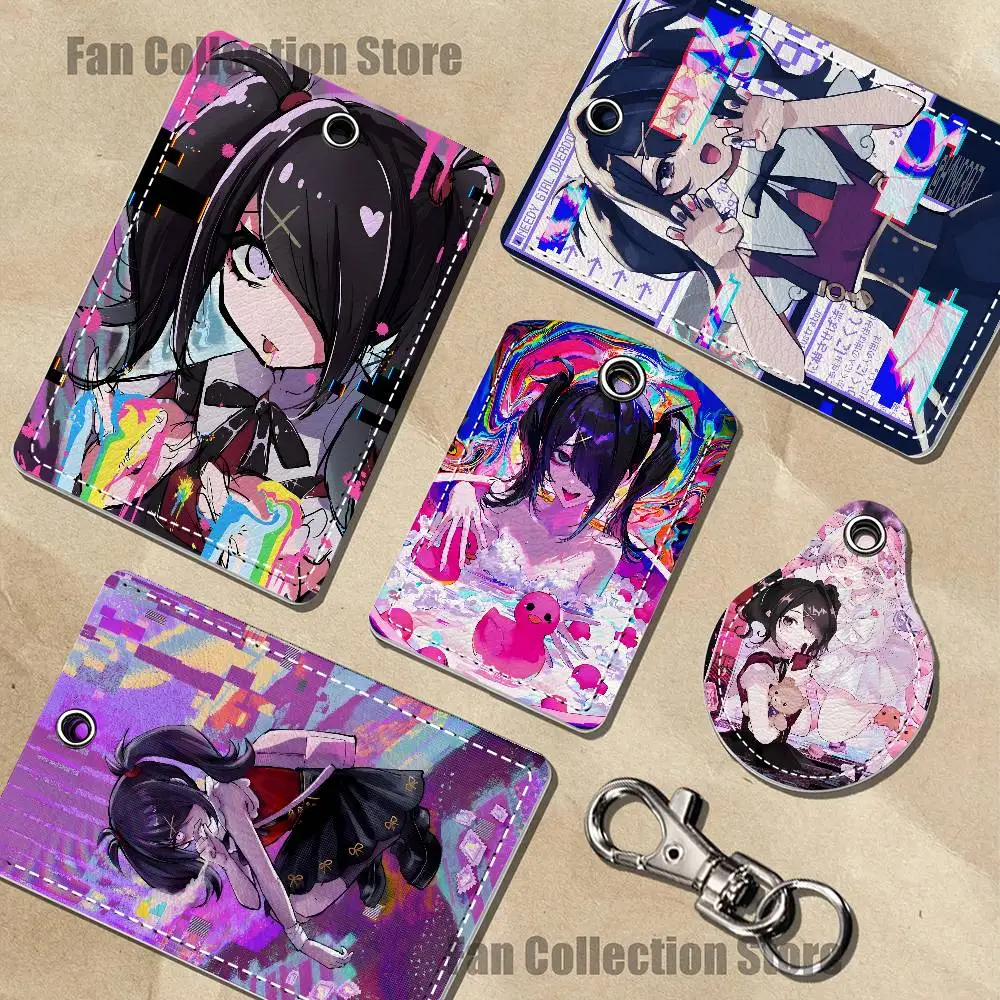 Ame N-Needy Streamer Overload PU Leather Card Holder Keychain Key Ring Door Lock Access Tag ID Access Card Air Tag Case Card