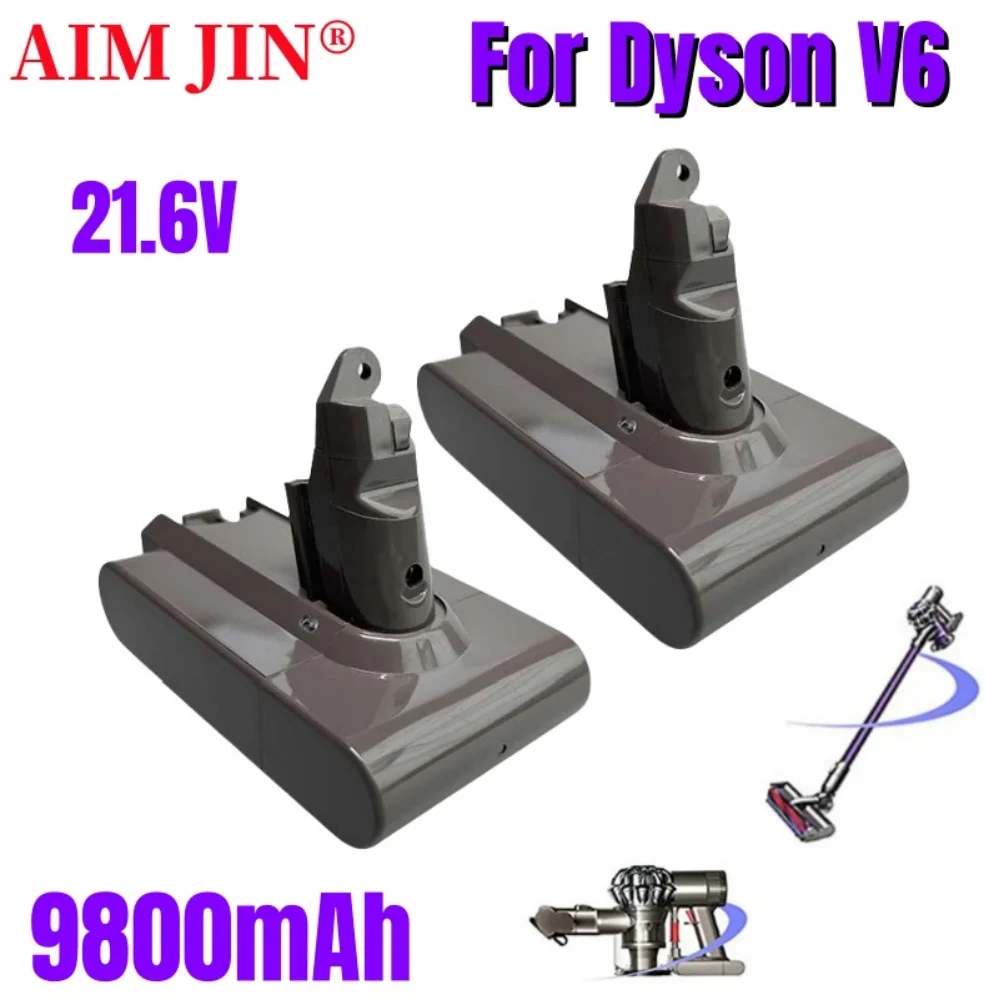 

9800 мАч для Dyson V6, аккумуляторная батарея Dc59 Dc62 Dc74 Sv09 Sv07, аккумулятор для пылесоса, аккумулятор DC58
