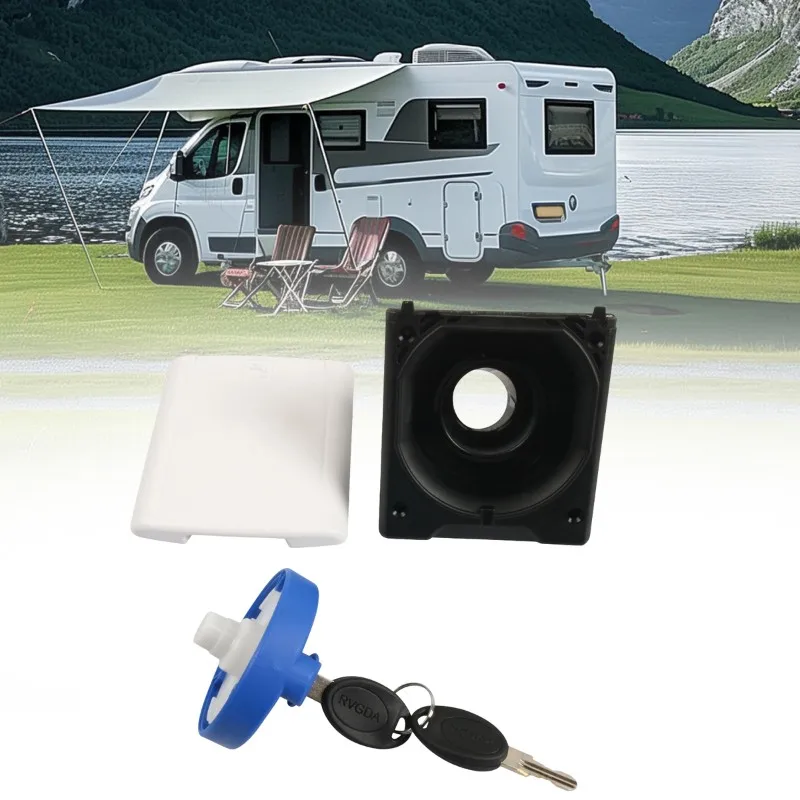 

RV Parts& Accessories Fresh Water Fill Hatch Cap With Gravity Inlet, Waterproof Cover And Plastic Keys
