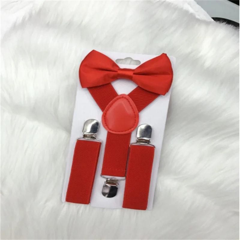 Trẻ Em Thun Treo Áo Thắt Nơ Bộ Phù Hợp Tuxedo Phù Hợp Với Unisex Bé Trai Gái Bowtie Cưới Trang Phục Có Thể Điều Chỉnh Y-Lưng dây