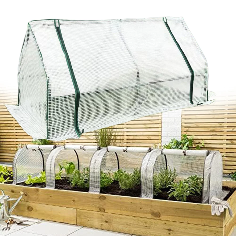 Small Grow Tunnel Outdoor Garden Greenhouse Reinforced Cover With Mesh Grid 120*60*60 Cm Garden Supplies Accessories Hot Sale