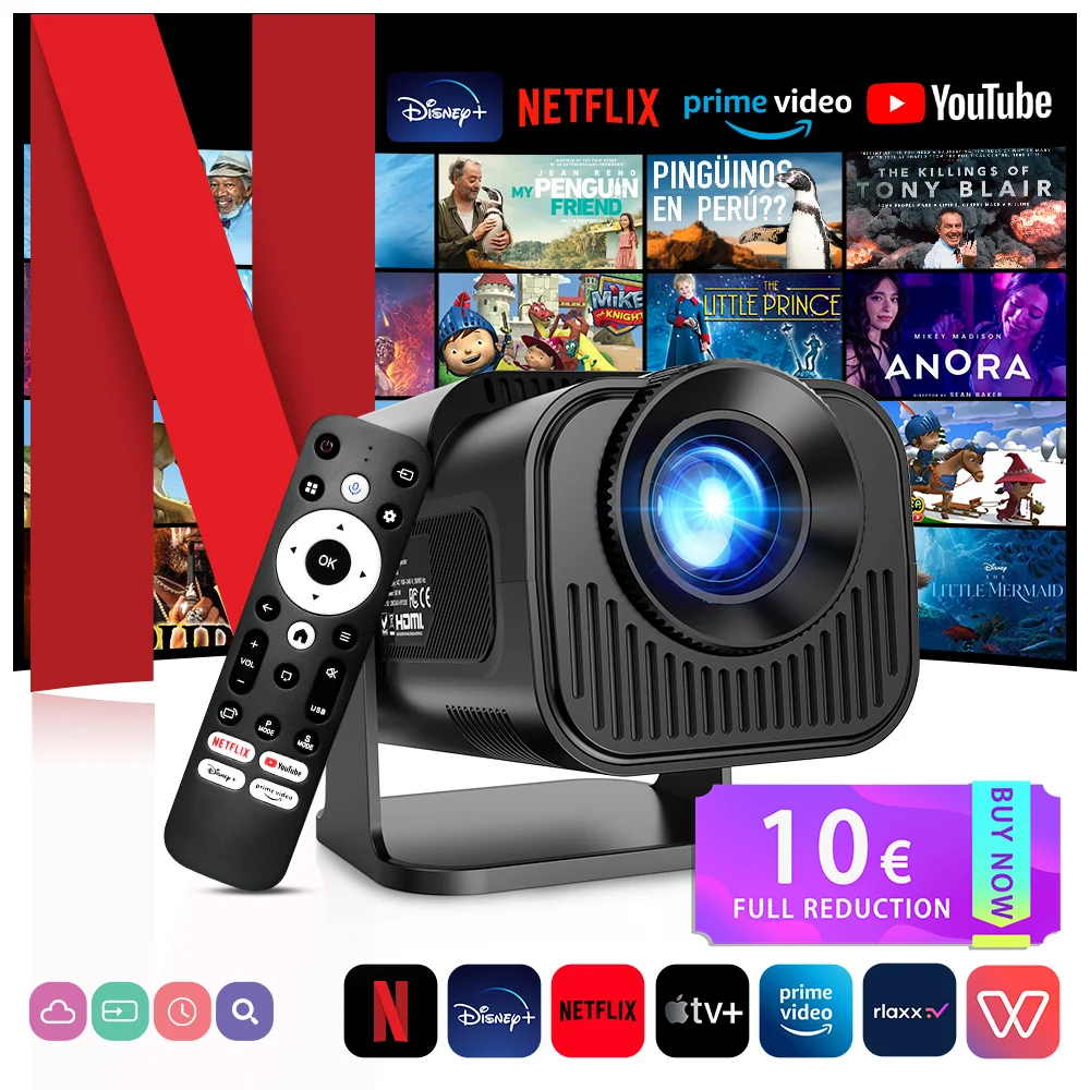 Isinbox Netflix Officieel Gelicentieerde Projector Hy320aa Ntv Android 13 320Ansi 1080P Amlogic