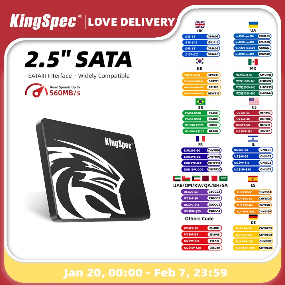 KingSpec SATA SSD 120 ГБ 128 ГБ