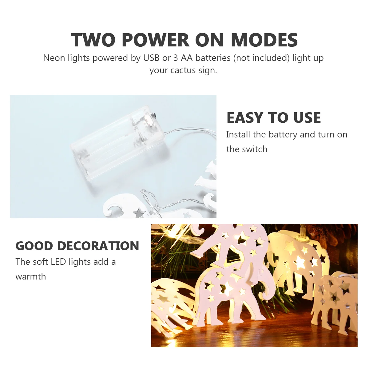 

1pc Led Elephant Light String Decorative Hanging Lamp For Garden Party Patio Indoor Outdoor Use Hollowed Creative Bulb