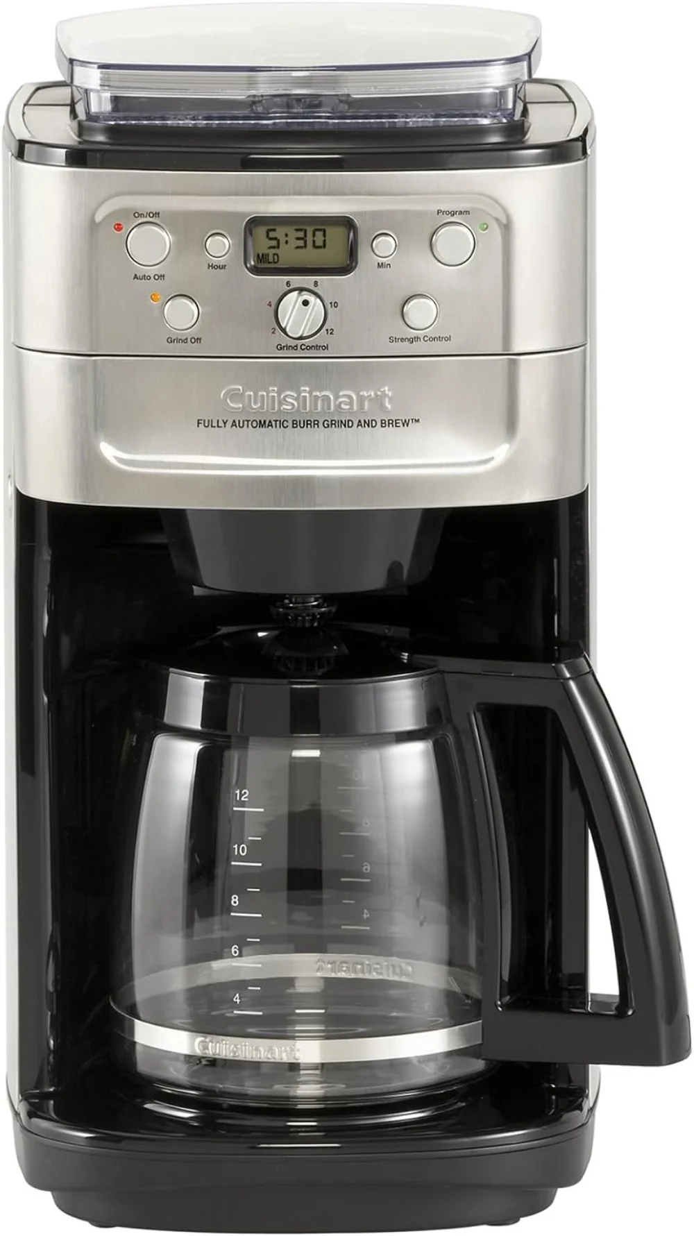 Grind & Brew 12 Cup Coffeemaker, Coffee Makers,Chrome