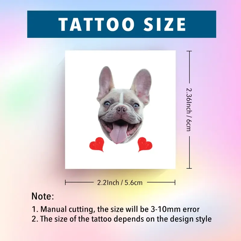 15 PCS custom dog temporary tattoo sticker personalized cute fun dog animal  pet themed party pet birthday gift customization