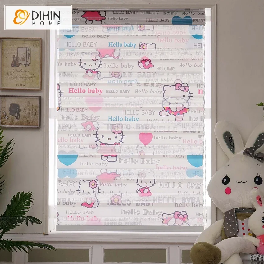 DIHIN HOME Роскошные детские шторы для комнаты с героями мультфильмов для девочек, утолщенные шторы для рольставней, двухслойные жалюзи, шторы на заказ