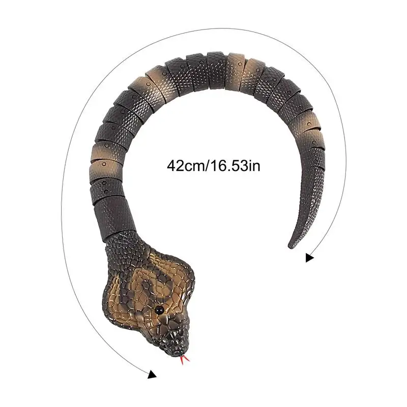 Serpiente eléctrica de juguete para gato, serpiente falsa, juguete de Animal RC, Sensor inteligente realista, evitación de obstáculos, doble
