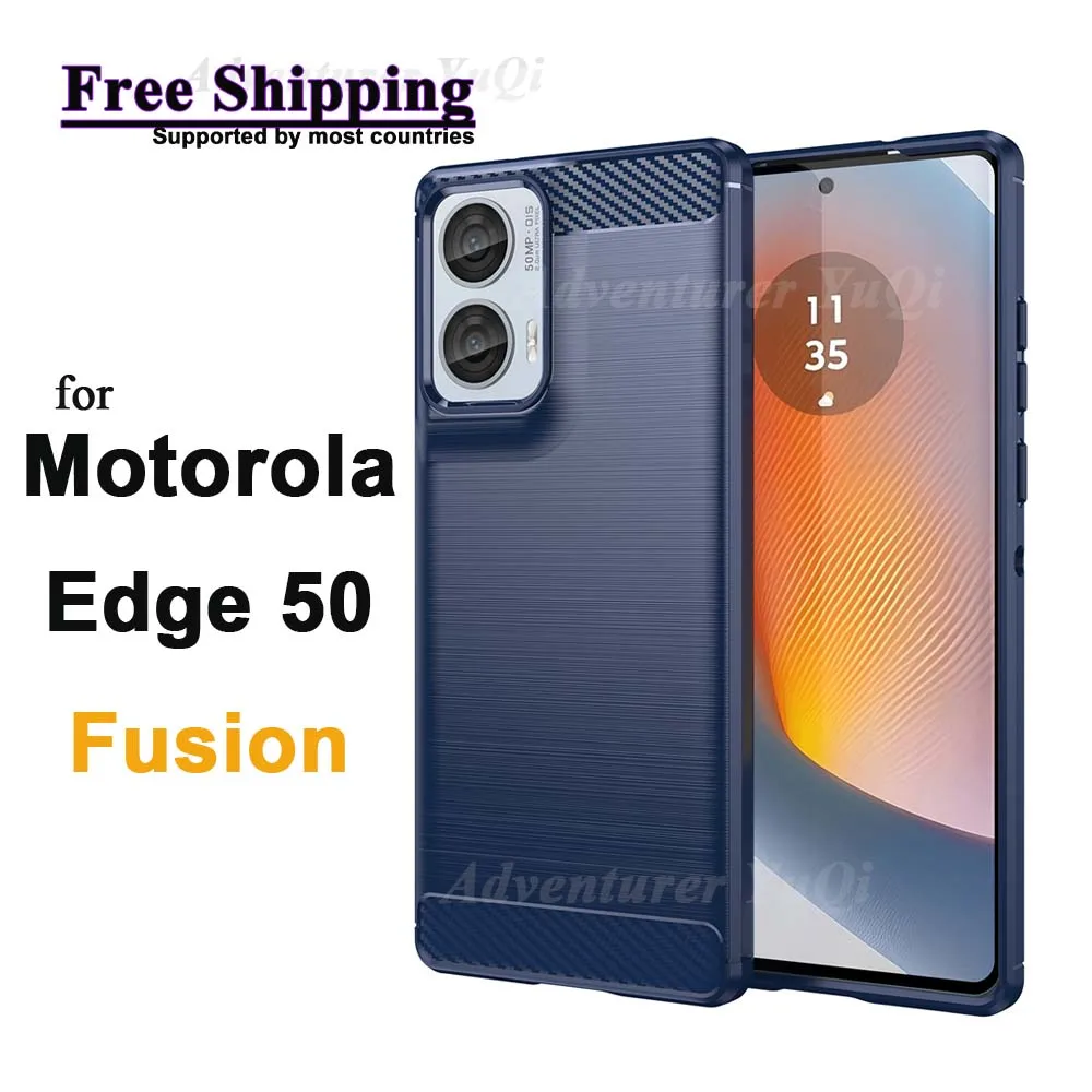 

For Motorola Edge 50 Fusion Protective Case Shockproof Brushed Shield TPU Soft Bumper Shell Cover Funda Free Ship Lightweight