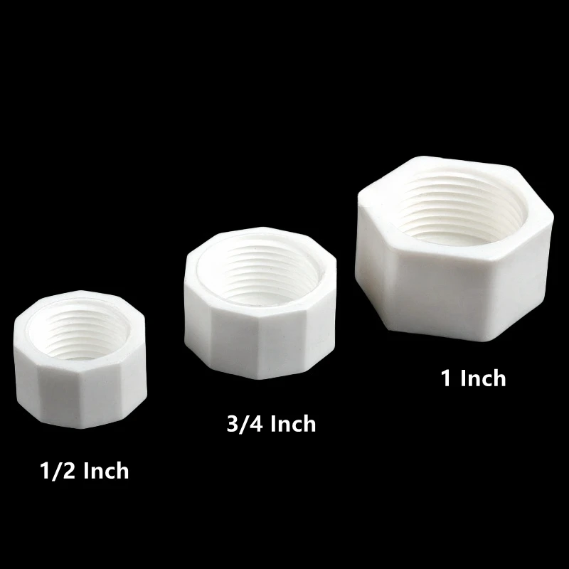 1~5PCS 1/2'' 3/4'' 1'' Female Thread PPR End Plug Connector PVC Tube Sealing Fittings Pipe Hexagon Shaped Blocked Cap Accessory