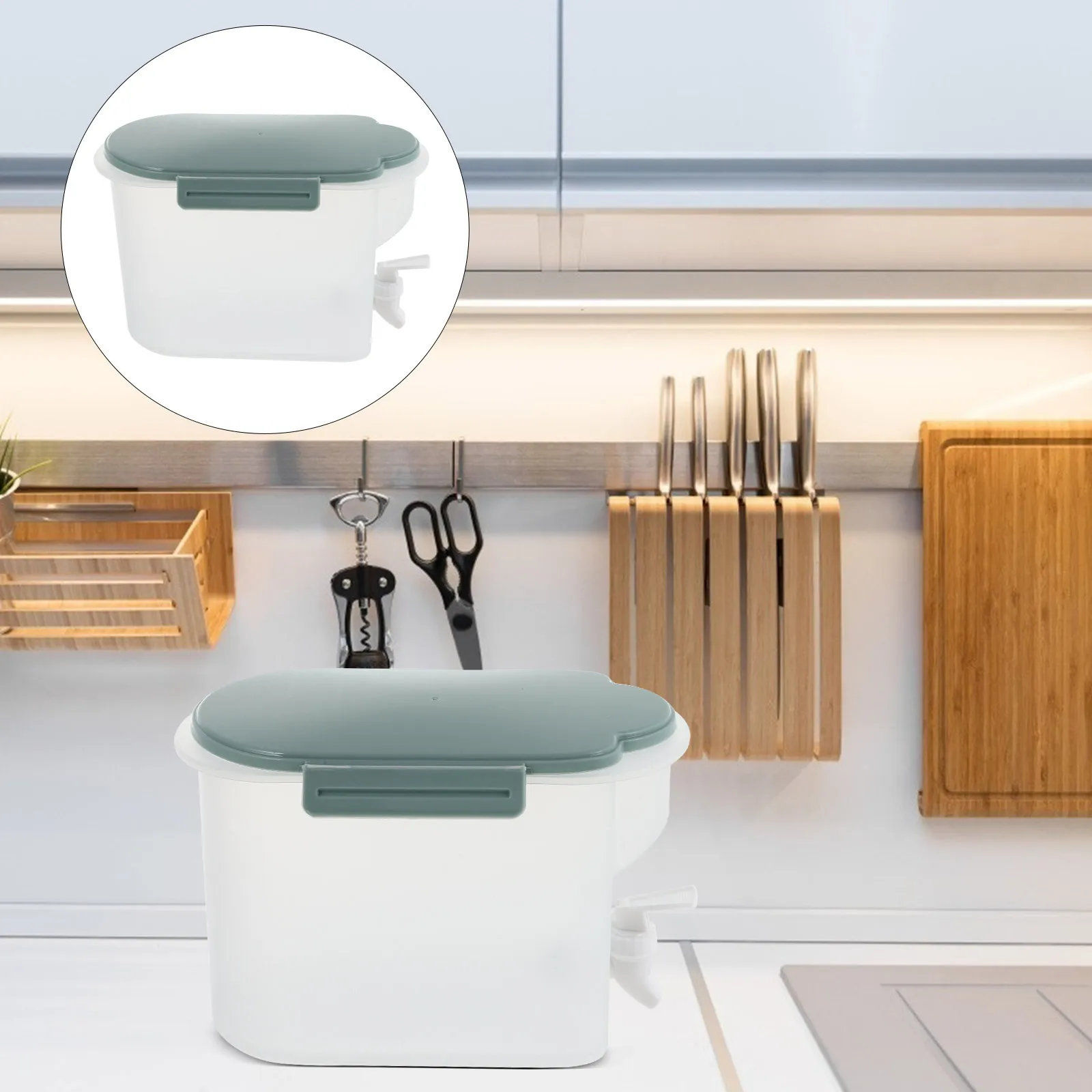 

1pc Large Capacity Heat Resistant Water Kettle For Cold Drinks Juice Fruit Tea Kitchen Home Use Water Pitcher With Faucet