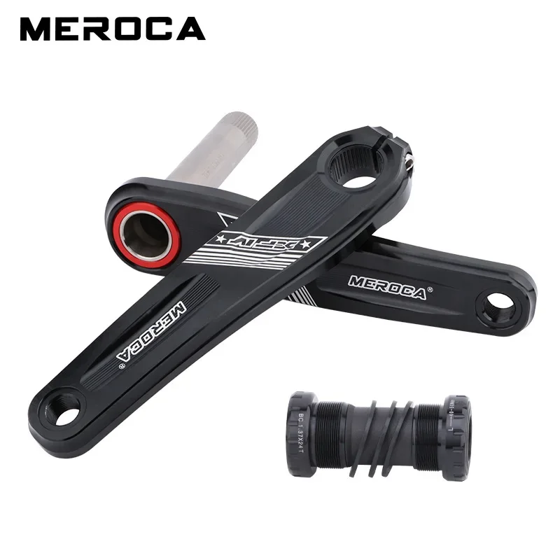 MEROCA Mountain Bike Crankset Direct Mounted bike Crank MTB 170mm Hollow Integrated Narrow Wide Chainring 32/34/36/38T