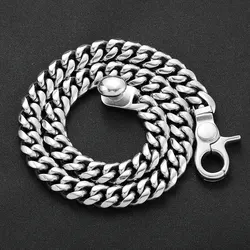 Hip Hop Stainless Steel Jewelry Cadena Hombre Miami Cuban Link Chain Men Necklace