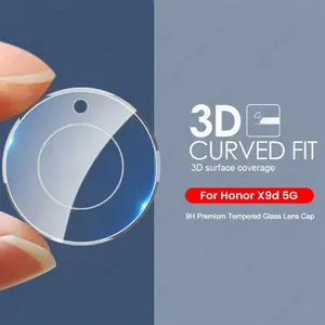 Bilashmart 3D Curved Tempered Glass Camera Protectors Honor Magic8 Lite 8Lite Light 5G 9H Clear Crystal Rear Lens Film Honar Honer X9d