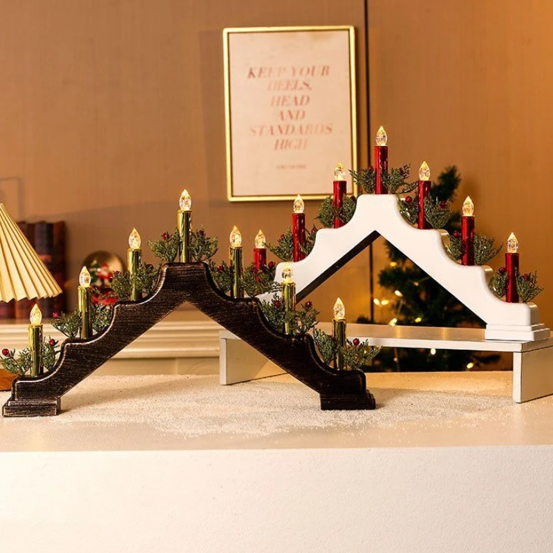 

Christmas Candle Lamp Figurines Art Decoration Ornaments Original Funny Candle Holder Bedroom Creative Figurine Holiday Gifts