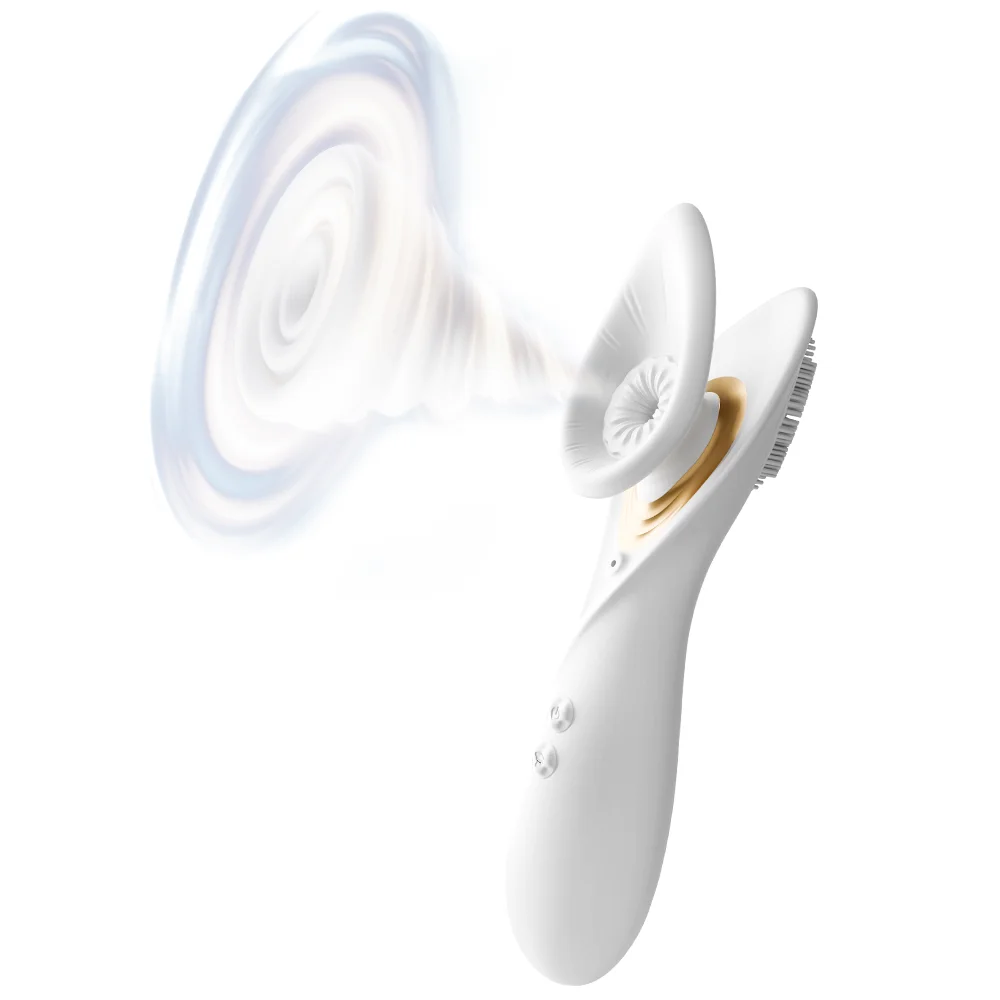 2 in 1 Powerful Oral Sucking Vibrator for Women Clitoris & Nipple Stimulator Vacuum Sucker Vaginal Orgasm Pleasure Adult Sex Toy