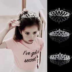 1Pc Children Crystal Crown Headband Wedding Bridal Rhinestone Crown Queen Princess Crown Wedding Party Tiaras Hair Accessiories