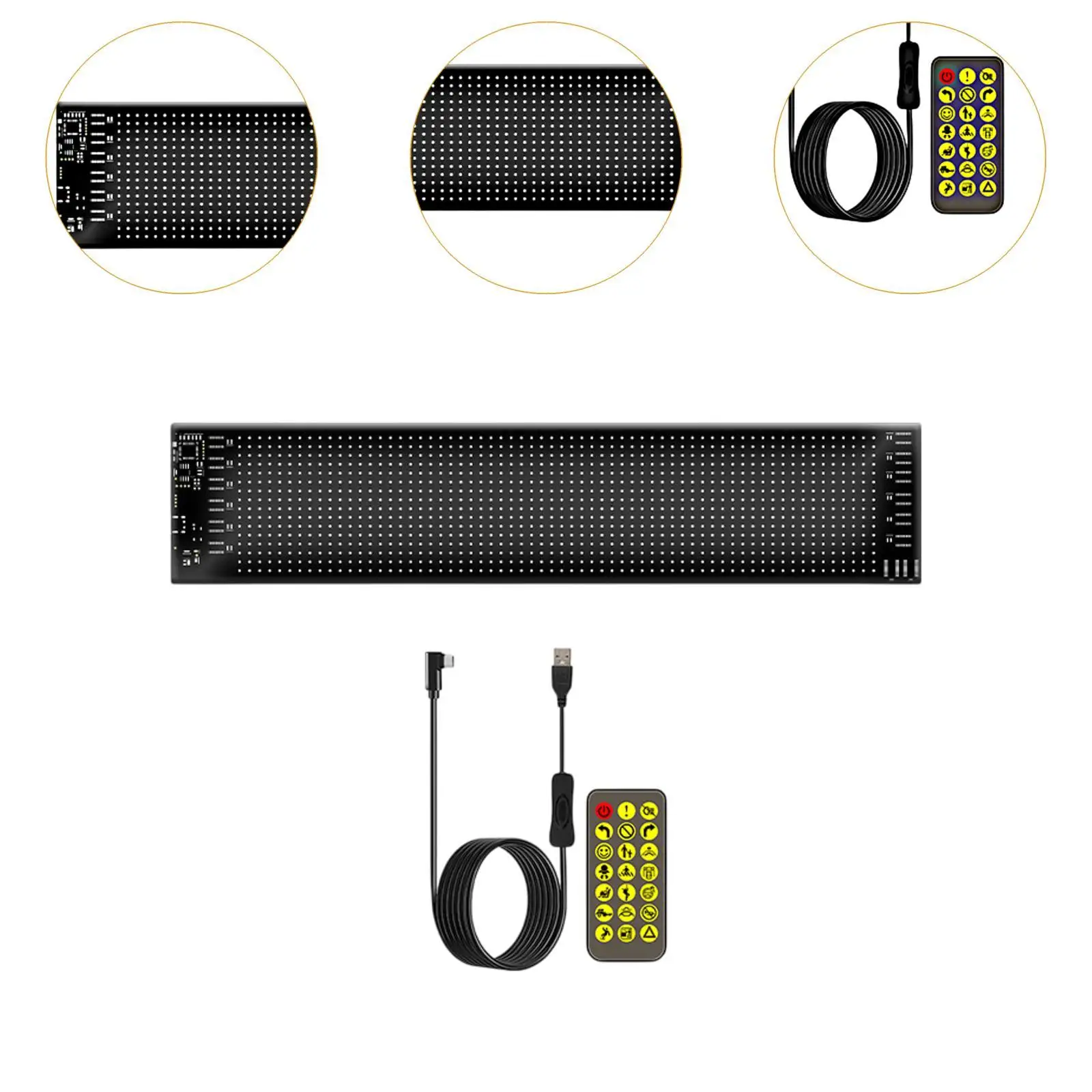 Samochodowy panel LED Matrix Panel App Control LED Sign dla sklepu weselnego Okno samochodu