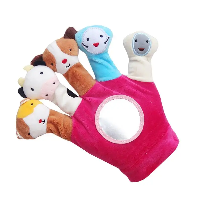 Plush Hand Puppet Story Time Toy 5 Animal Designs Hand Puppet Gloves Interactive Educational Toy For Kids Imaginative Pretend