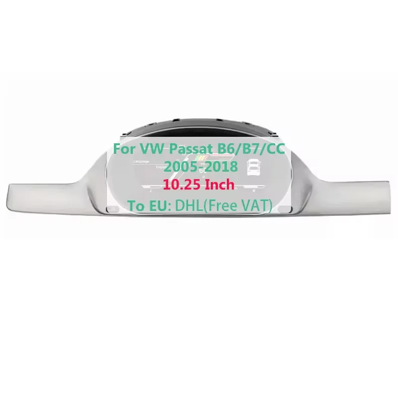 

10.25 "LCD Speedometer Panel Virtual Cockpit Digital Dashboard for Passat Magotan B6 B7 CC Interior Modification Kit