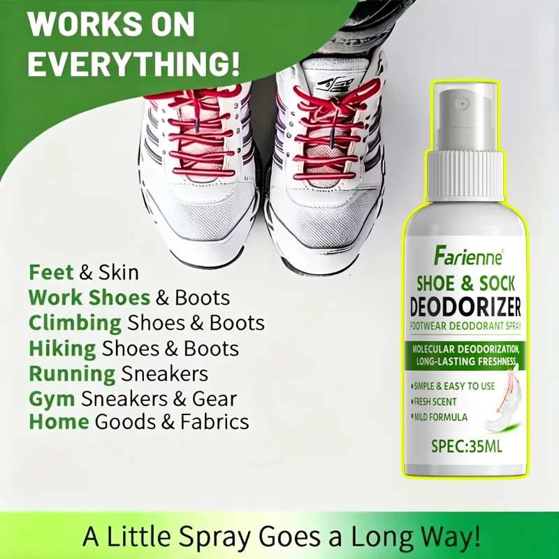35ml Antibacterial Spray for Shoe Foot Odor Shoes Stink Freshener Socks Odor Remover Spray Refresh Antiperspirant Health Care view 3
