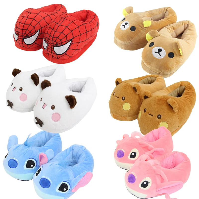 

Новые тапочки Stich Spider-Man Panda Bubu и Yier, аниме, периферийные устройства, домашние теплые хлопковые тапочки с рисунком панды для пар ﻿