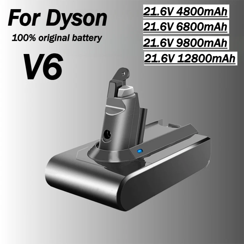 21.6V12800Ah For Dyson Battery Replacement DC62 DC59 DC58 SV03 SV04 SV09 V6 Animal Motorhead V6 Slim V6 Absolute Vacuum Batter