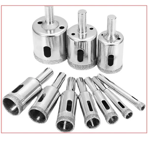 10pcs/15pcs 3-50mm Diamond Coated Hole Saw Core Drill Bit for Porcelain Tile Marble Glass Ceramic cutting tools Drill