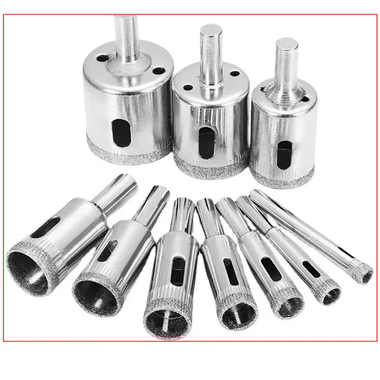 10pcs/15pcs 3-50mm Diamond Coated Hole Saw Core Drill Bit for Porcelain Tile Marble Glass Ceramic cutting tools Drill
