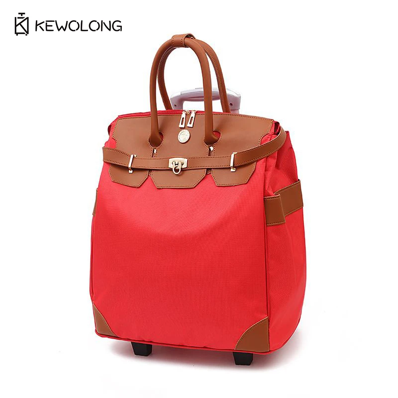 

Waterproof Rolling Duffel Bag 20 Inch Carry On Trolley Bag with Wheels, Large Travel Luggage for Short Trip, Oxford Fabric Bag