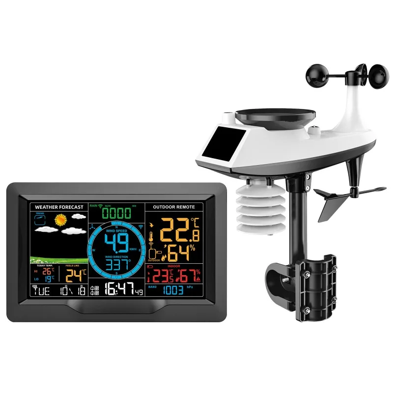 Weather Station, Meteorological Instrument 1.8kg, 38 * 27.3 * 14.3cm