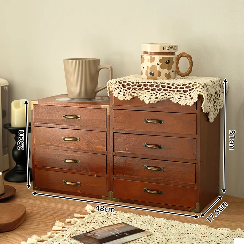 

‌Elegant Wood Jewelry Display Case,Tea Set Collection Storage Drawer,Cosmetic Vanity Organizer,Minimalist Home Decor Piece‌